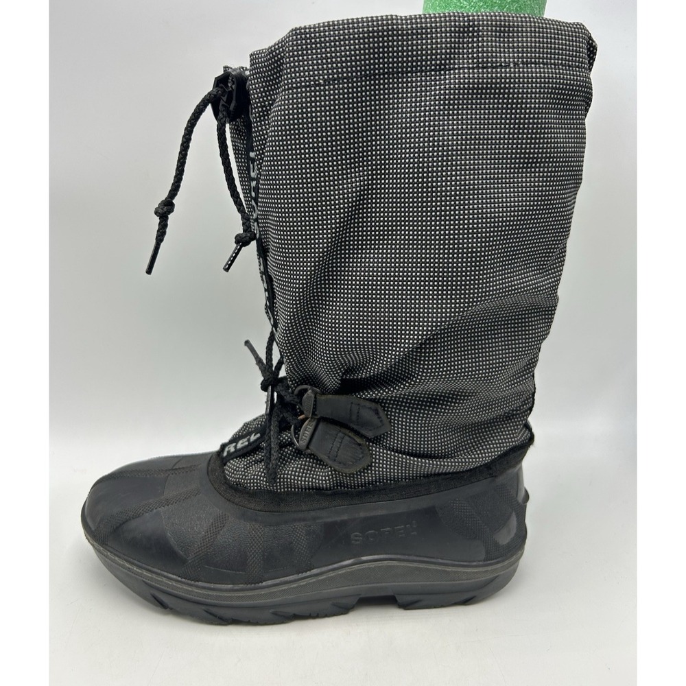 Sorel Winter Snow Boots Womens 6 M Waterproof Insulated BlacK Gray Canada